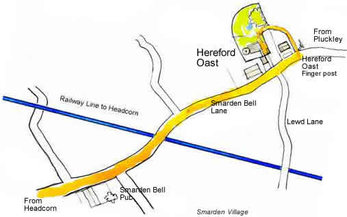 Map Hereford Oast